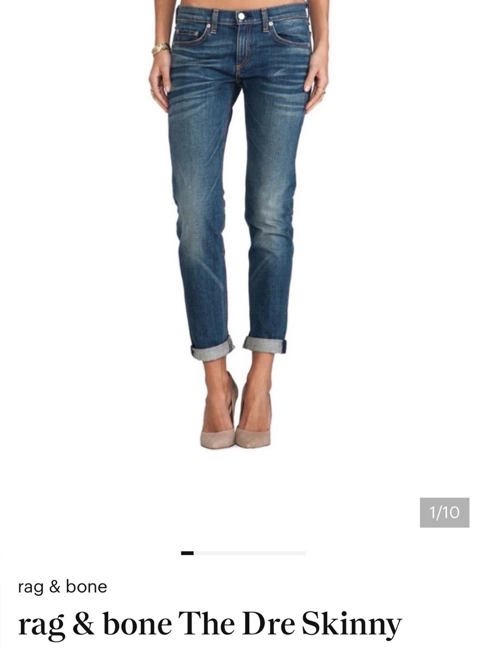 rag & bone Skinny Dre Jeans in Medium Blue Wash